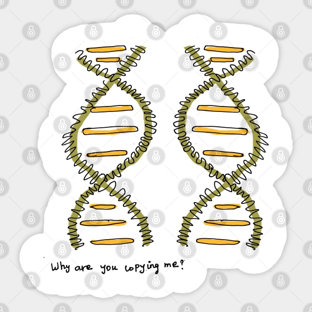 Gene copying science joke Sticker by HAVE SOME FUN